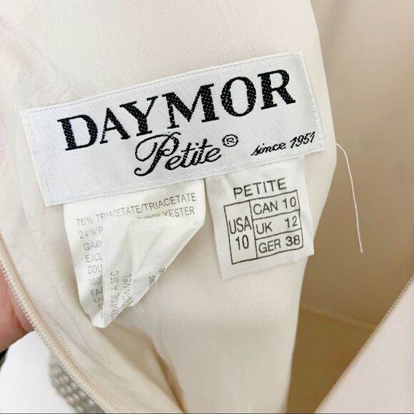 Daymor Couture Cream Sequin Layered Mother of the Bride Dress - Picture 6 of 10